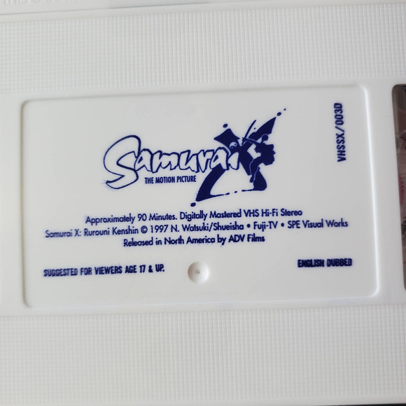 Samuari X : Rurouni Kenshin  The Motion Picture VHS 1997 - Picture 5 of 5